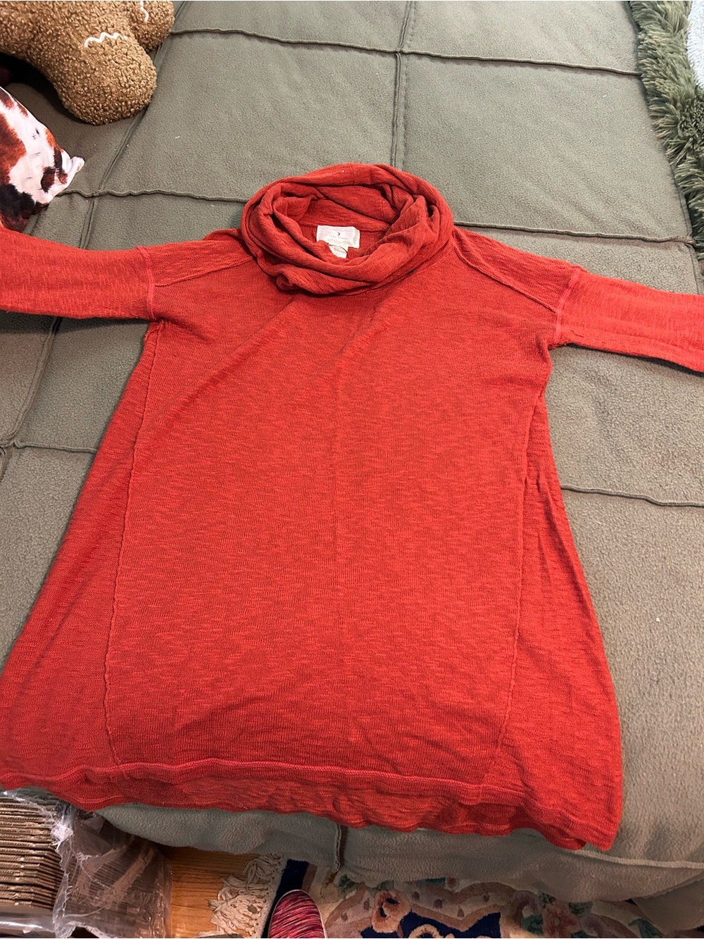 ruby moon Red Cowl Neck Tunic Sweater